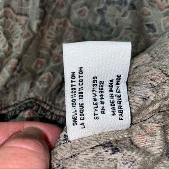 Walter Baker Dress mini ruffle multicolor cotton brown black geometric small - Picture 9 of 9